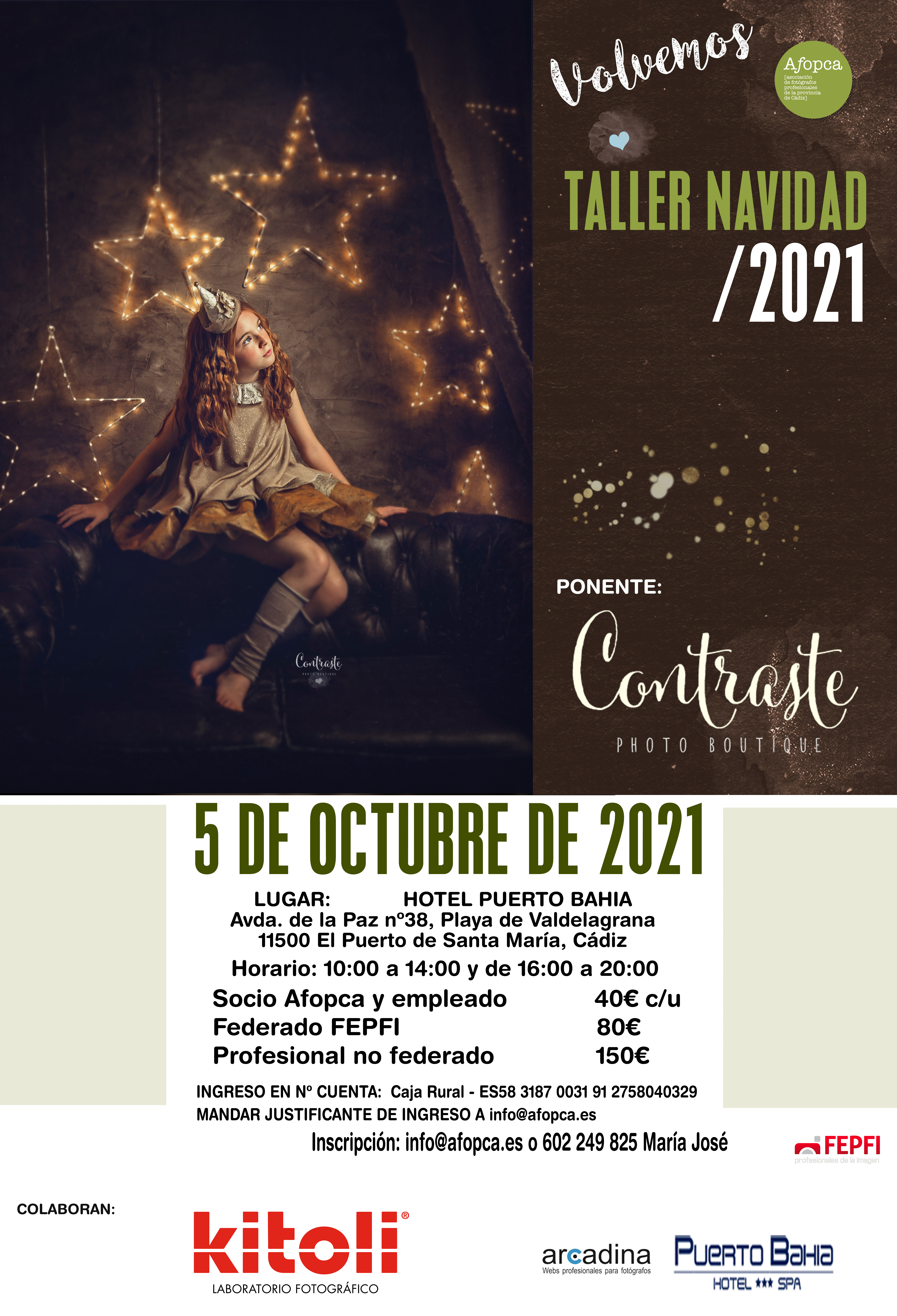 Taller Navidad 2021 AFOPCA – Contraste Photo Boutique